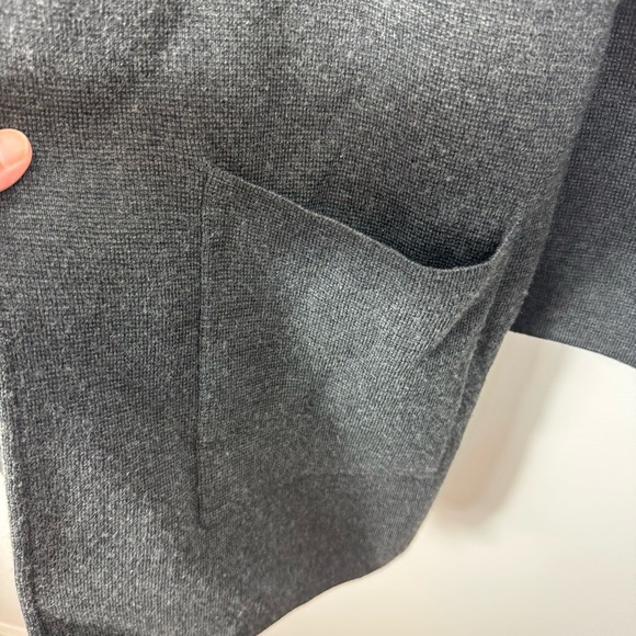 J. Crew Open-front Sweater Blazer Women’s Medium M Wool Dark Gray Cardigan Work - Picture 8 of 8